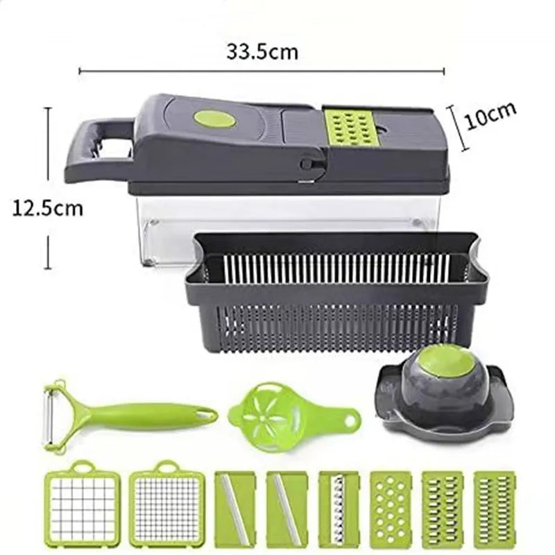 16-In-1 Multifunctional Vegetable Chopper & Slicer