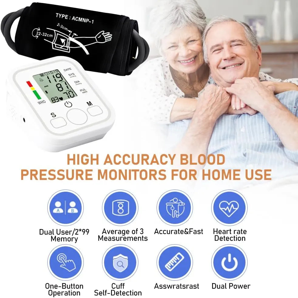 Digital Blood Pressure Monitor |  Automatic BP Machine with Large LCD Display