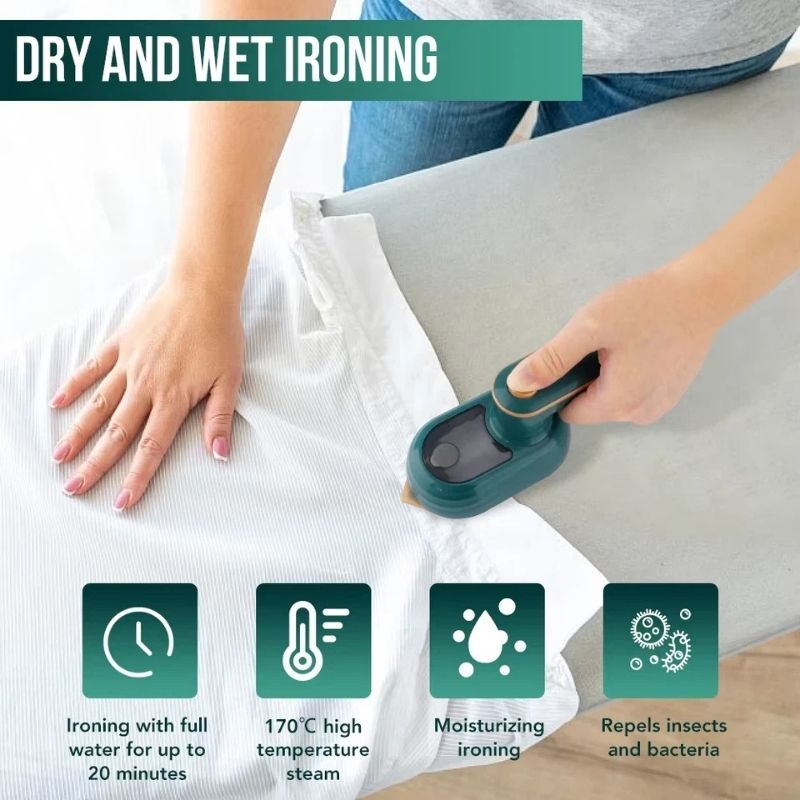Portable Mini Steam Iron - Wet & Dry Ironing