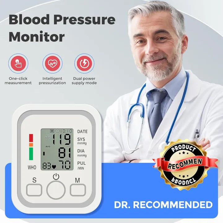 Digital Blood Pressure Monitor |  Automatic BP Machine with Large LCD Display