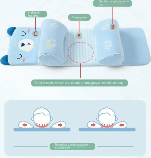 Adjustable Baby Sleeping Support Pillow Anti Roll Cushion And Neck Protection