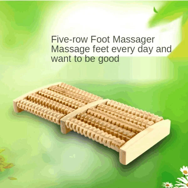Traditional Wooden And Plastic Sticks Roller Foot Massager