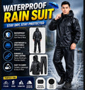 Water Proof Parachute Rain suite 2 pieces black