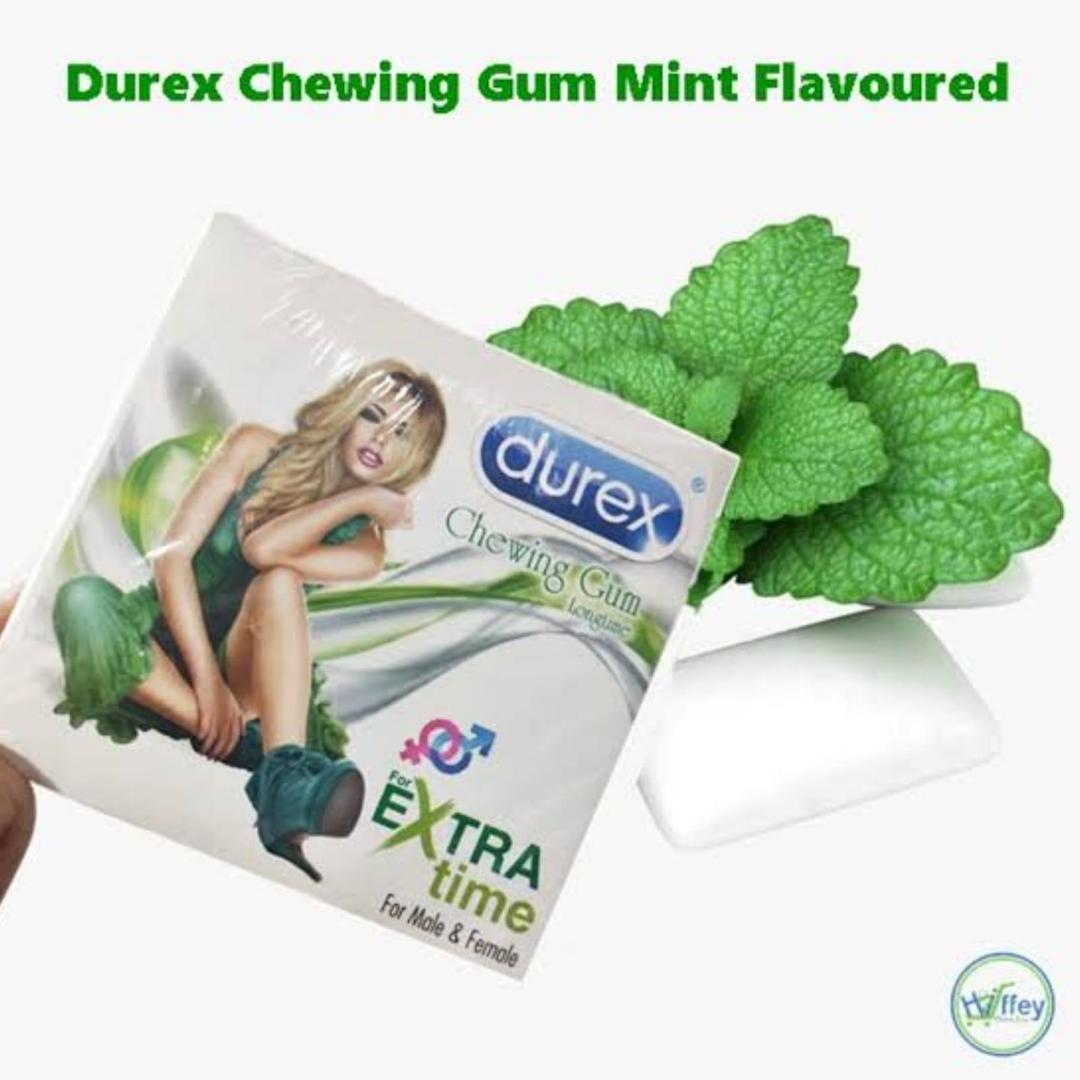 🍓🌿 Durex Long Lasting Strawberry Chewing Gum💖